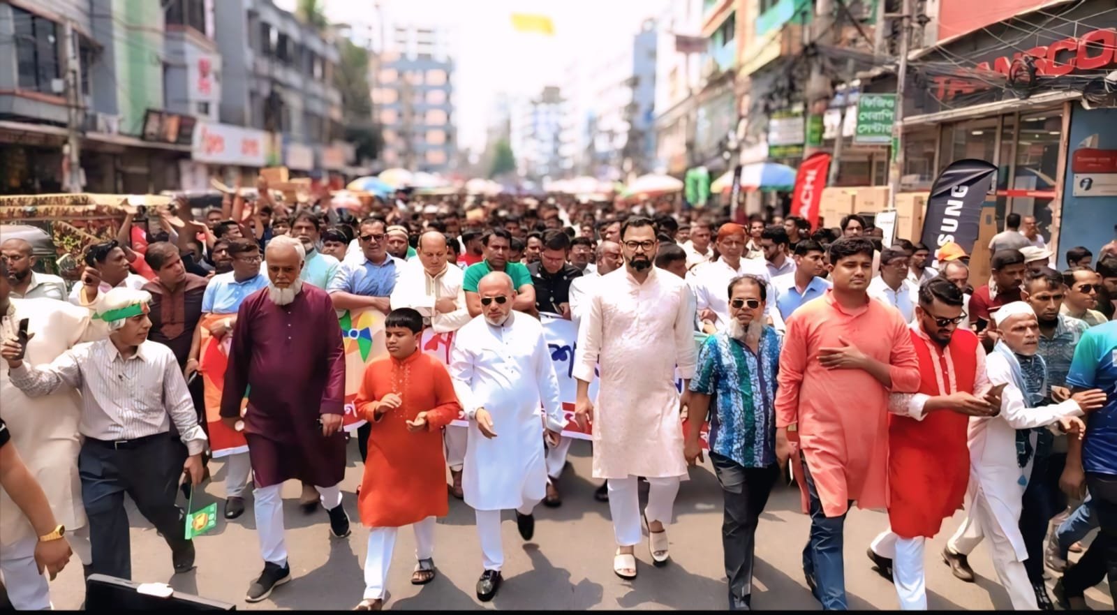 বিএনপি নেতা আমিনুল হকের বৈশাখী শোভাযাত্রা